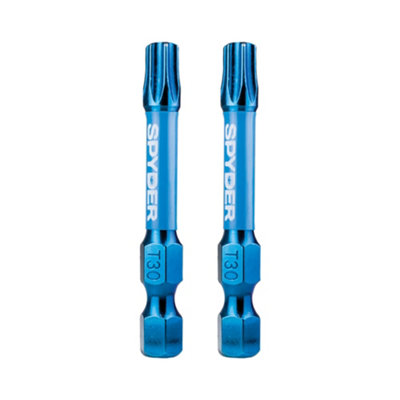 Spyder Mach-Blue Tx30 Impact Screwdriver Bits (L)50mmPack Of 2 from B&Q