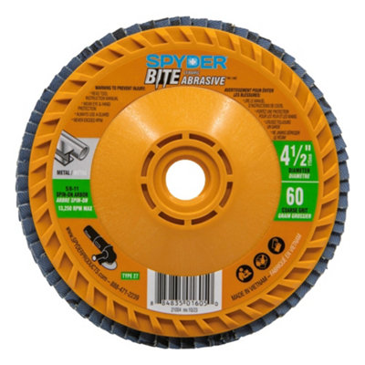 Spyder 60 Grit Flap Disc (Dia)115mm from B&Q