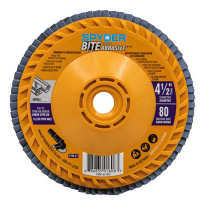 Spyder 80 Grit Flap Disc (Dia)115mm from B&Q