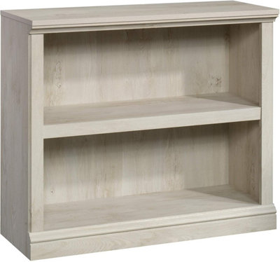  - 2 Tier Adjustable Bookshelf Freestanding Wooden Bookcase Storage Cabinet (W)90Cm (D)34Cm (H)76CmWhite