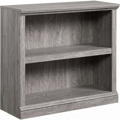  - 2 Tier Adjustable Bookshelf Freestanding Wooden Bookcase Storage Cabinet (W)90Cm (D)34Cm (H)76Cm