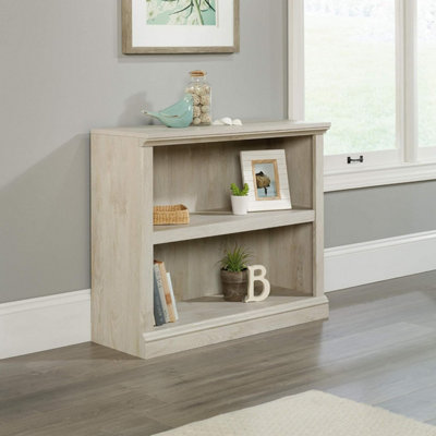  - 2 Tier Adjustable Bookshelf Freestanding Wooden Bookcase Storage Cabinet (W)90Cm (D)34Cm (H)76Cm