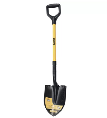 Dewalt Serrated Round Point Digging Shovel With Fiberglass D-Handle from B&Q