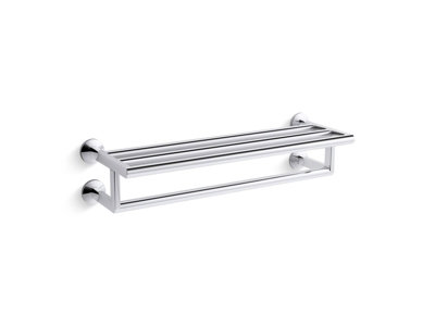Mira Kohler Dual Components Hotelier Shelf & Towel Rail Bar Holder Polished Chrome from B&Q