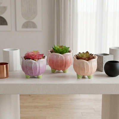 Garden Greatness Trio Tulip Artificial Potted Plant Decor from B&Q