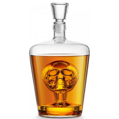 Original Products Final Touch Phantom Skull Glass Decanter 1 Litre Clear from B&Q