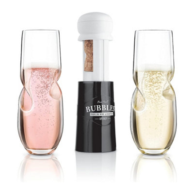 Original Products Final Touch Bubbles Glasses And Opener 3 Piece Set from B&Q