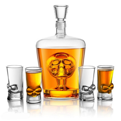 Original Products Final Touch Brain Freeze Skull Decanter Set from B&Q