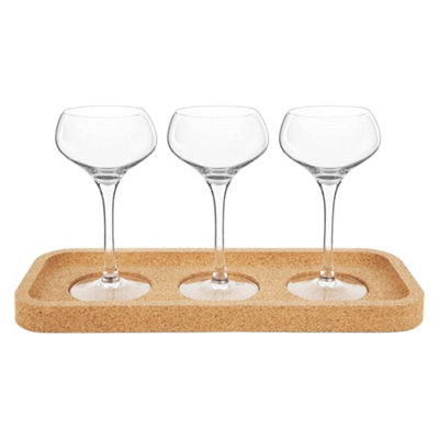 Original Products Final Touch Set Of 3 Espresso Glasses 140Ml With Cork Tray from B&Q