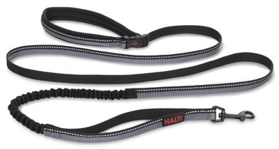 Company Of Animals Black Halti Active Lead Award-Winning Bungee Dog Lead, Shock-Absorbing Anti-Pull Dog Leash Small B&Q