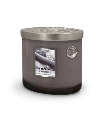 Heart and Home Heart & Home Cashmere  Twin Wick Ellipse Soy Candle40 Hours Burn from B&Q