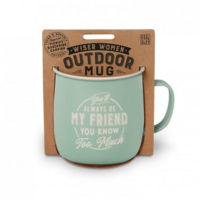 History & Heraldry Outdoor Camping Mug Quote Friend from B&Q