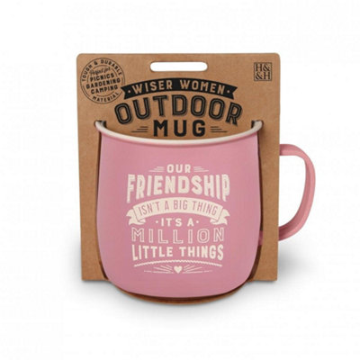 History & Heraldry Outdoor Camping Mug Quote Friendship from B&Q