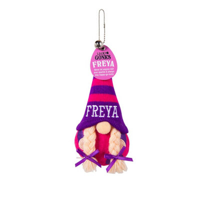 B&Q -  Pre-Personalised Lucky Gonk Mascot Keyring For Bag Or BackpackFreya136 Names And Themes Available