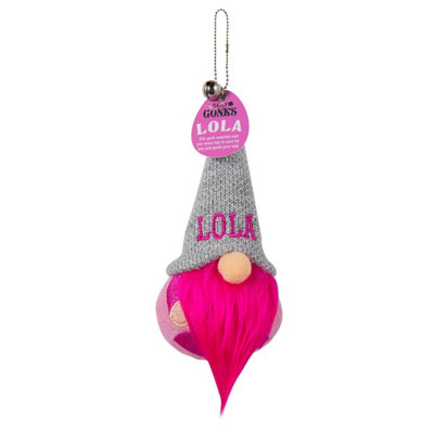 B&Q -  Pre-Personalised Lucky Gonk Mascot Keyring For Bag Or BackpackLola136 Names And Themes Available