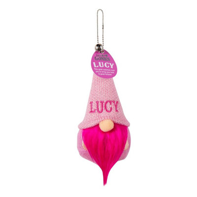 B&Q -  Pre-Personalised Lucky Gonk Mascot Keyring For Bag Or BackpackLucy136 Names And Themes Available