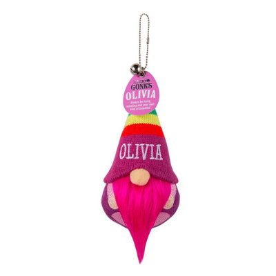 B&Q -  Pre-Personalised Lucky Gonk Mascot Keyring For Bag Or BackpackOlivia136 Names And Themes Available