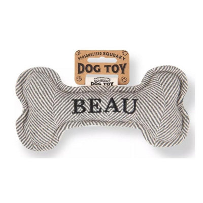 History & Heraldry Pre Personalised Squeaky Bone Dog Toy  Beau from B&Q