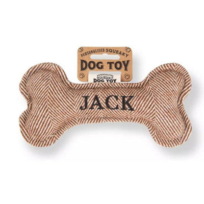 History & Heraldry Pre Personalised Squeaky Bone Dog   Jack from B&Q