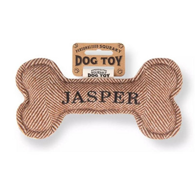 B&Q -  Pre Personalised Squeaky Bone Dog Toy  Jasper