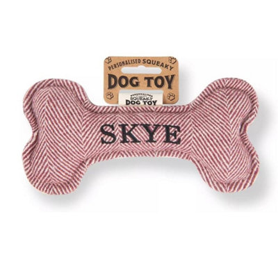 History & Heraldry Pre Personalised Squeaky Bone Dog Toy  Skye from B&Q