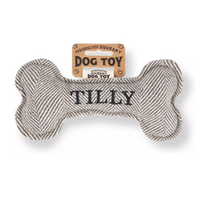 B&Q -  Pre Personalised Squeaky Bone Dog Toy  Tilly