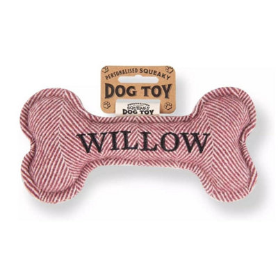 History & Heraldry Pre Personalised Squeaky Bone Dog   Willow from B&Q