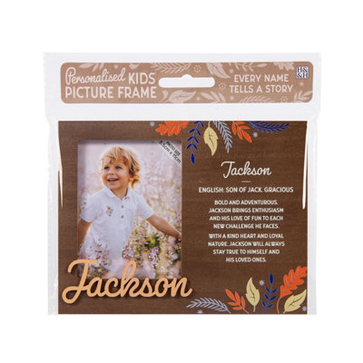 B&Q -  Pre-Personalised Picture Frame With Child's Name And MeaningJacksonFor 8.5 X 11Cm PhotoOver 90 Titles Available