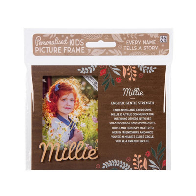 B&Q -  Pre-Personalised Picture Frame With Child's Name And MeaningMillieFor 8.5 X 11Cm PhotoOver 90 Titles Available