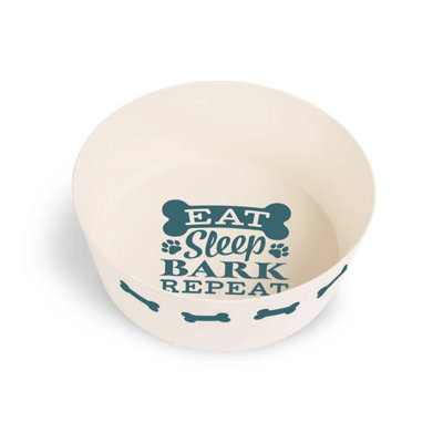 B&Q -  Pre-Personalised Dog Bowl Featuring Popular NamesBreeds And CaptionsEatSleepBarkRepeatOver 60 Titles Available