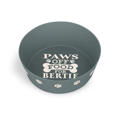 History & Heraldry Pre-Personalised Dog Bowl Featuring Popular NamesBreeds And CaptionsBertieOver 60 Titles AvailableRecycled Material from B&Q