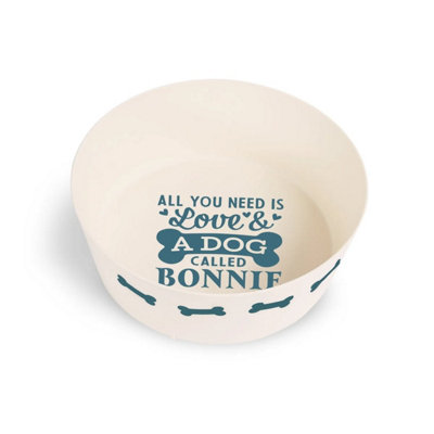History & Heraldry Pre-Personalised Dog Bowl Featuring Popular NamesBreeds And CaptionsBonnieOver 60 Titles AvailableRecycled Material from B&Q