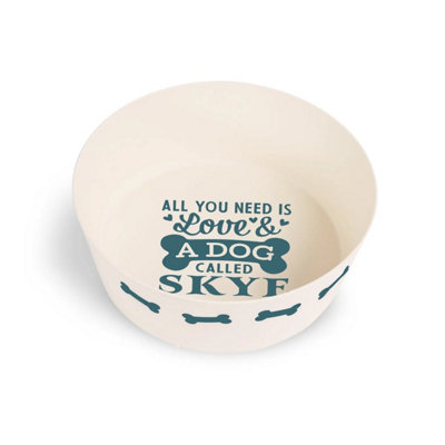 History & Heraldry Pre-Personalised Dog Bowl Featuring Popular NamesBreeds And CaptionsSkyeOver 60 Titles AvailableRecycled Material from B&Q