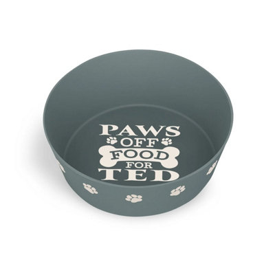 B&Q -  Pre-Personalised Dog Bowl Featuring Popular NamesBreeds And CaptionsTedOver 60 Titles AvailableRecycled Material