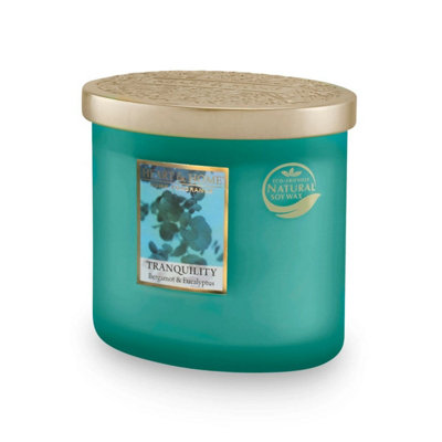 Heart and Home Heart & Home Tranquility Twin Wick Ellipse Soy Candle40 Hours Burn from B&Q