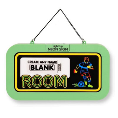 History & Heraldry Light Up Neon Name SignFootball Room (Blank) from B&Q