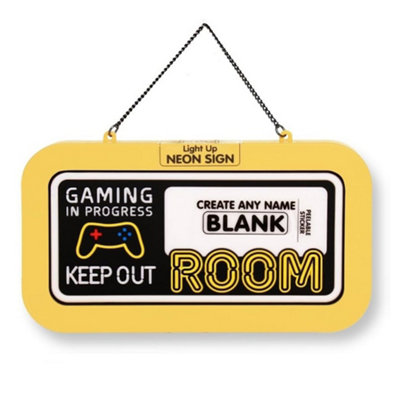 History & Heraldry Light Up Neon Name SignGaming (Blank) from B&Q