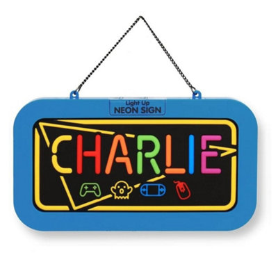 History & Heraldry Light Up Neon Name SignCharlie from B&Q