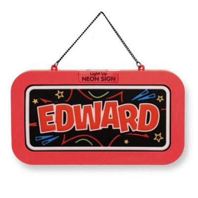 History & Heraldry Light Up Neon Name SignEdward from B&Q