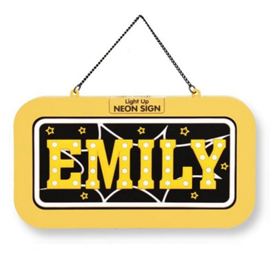 History & Heraldry Light Up Neon Name SignEmily from B&Q