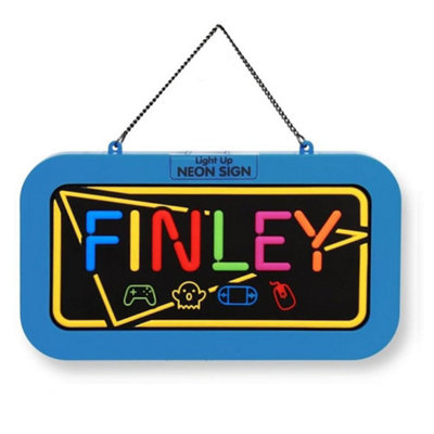 History & Heraldry Light Up Neon Name SignFinley from B&Q
