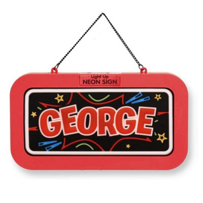History & Heraldry Light Up Neon Name SignGeorge from B&Q