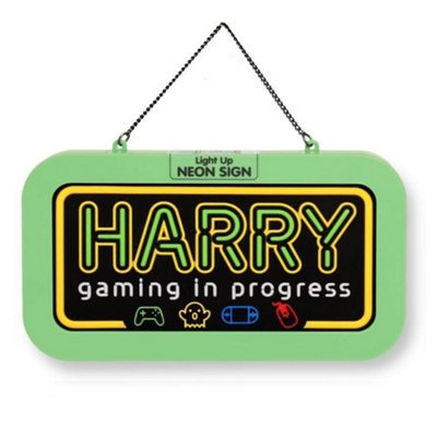 History & Heraldry Light Up Neon Name SignHarry from B&Q