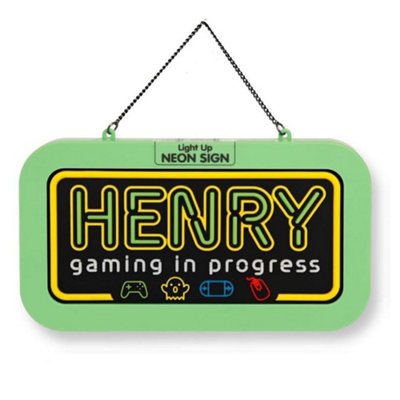 History & Heraldry Light Up Neon Name SignHenry from B&Q