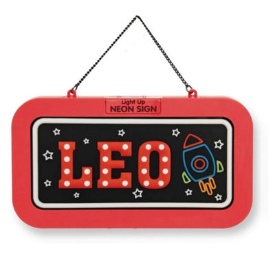 History & Heraldry Light Up Neon Name SignLeo from B&Q