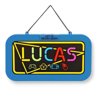 History & Heraldry Light Up Neon Name SignLucas from B&Q