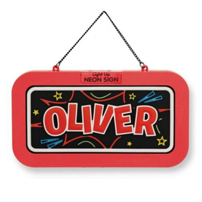 History & Heraldry Light Up Neon Name SignOliver from B&Q