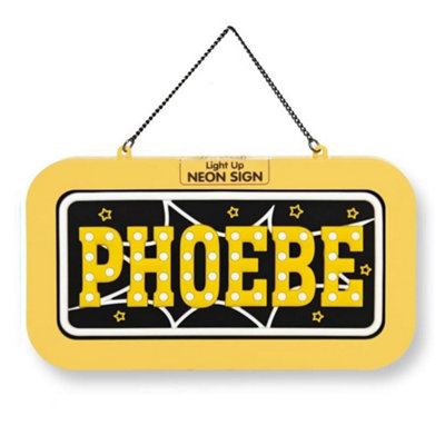 History & Heraldry Light Up Neon Name SignPhoebe from B&Q