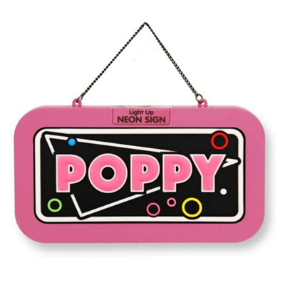 History & Heraldry Light Up Neon Name SignPoppy from B&Q