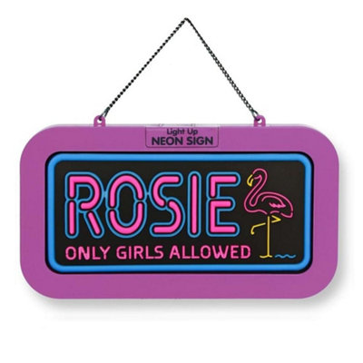 History & Heraldry Light Up Neon Name SignRosie from B&Q